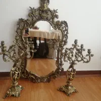 آیینه شمعدان برنز|صنایع دستی و سایر لوازم تزئینی|تهران, شهرک غرب|دیوار