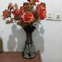 گل با گلدان