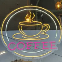 نئون فنجان و coffee