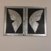 ساعت دیواری و تابلو آینه کاری