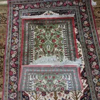 قالیچه ابریشم بافت قم سال۱۳۷۲|تابلو فرش|اصفهان, باغ زرشک|دیوار