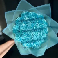 دسته گل روبانی
