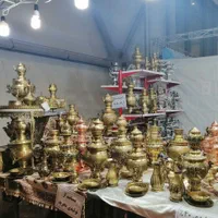 سماور پولوتون برنجی گازی زغالی ذغالی 3کاره مسی|قوری، کتری، قهوه‌ساز دستی|اصفهان, لاله|دیوار