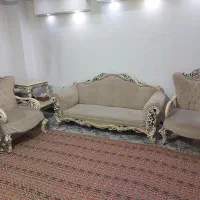مبل ۷ نفره سالم و تمیز+میز تلویزیون +جلو مبلی عسلی|مبلمان خانگی و میز عسلی|ری, دیلمان|دیوار