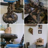 میز غذاخوری ۴ نفره و میز خاطره جنگلی در حد نو