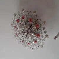 دو لوستر هشت 8 شعله یکی مشکی سفید و یکی صورتی سفید|لوستر و چراغ آویز|تهران, یافت‌آباد|دیوار