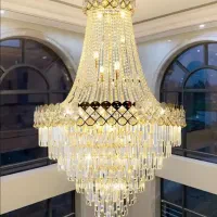 لوستر الماس.کریستالی بلند دوبلکسی کاترین. AC light