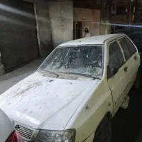 پراید 206سوخته تصادفی دو تیکه چپی موتور خراب