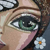 تابلو موزائیک آرت(معرق کاشی شکسته) با زمینه پتینه|تابلو، نقاشی، عکس|سردشت, |دیوار