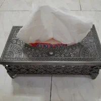 سطل زباله همراه جای دستمال کاغذی فلزی|لوازم نظافت|تهران, فلاح|دیوار