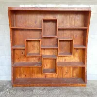 قفسه ویترینی چوبی بوتیک و لباس فروشی ابعاد 2×2