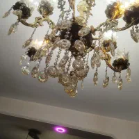 لوستر برنجی ۶ شاخه ۱۲ شعله