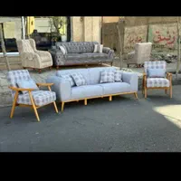 مبل دسته چوبی مینی|مبلمان خانگی و میز عسلی|ماهدشت, |دیوار