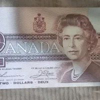 اسکناس ۲ دلار کانادا اصل در حد کلکسیونی کمیاب