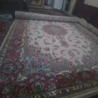 جفت فرش گل ابریشم دستباف کاشان