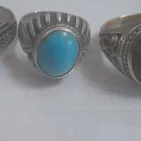 سه عدد انگشتر قدیمی با نگین اصل