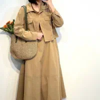 کت و دامن نخودی