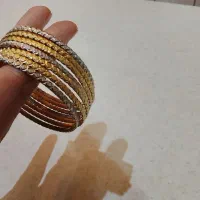 النگو سایز 3  بزرگ رنگ ثابت طلا روس