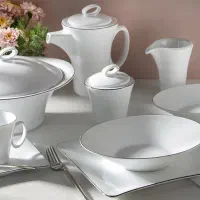 چینی زرین درجه عالی ۲۴نفره آکبند مناسب جهیزیه
