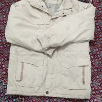 کاپشن مردانه رنگ کرم سالم بدونه زدگی