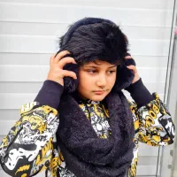 ست ۳تکه گوش گیر نرمالو و هدبند روسی و اسکارف رینگی