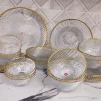 سرویس 33 پارچه غذا خوری لب طلا ( پرداخت درب منزل )