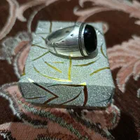 انگشتر نقره عقیق سیاه