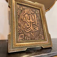تابلو قلم‌زنی اصفهان با قاب خاتم‌کاری|تابلو، نقاشی، عکس|تهران, مرزداران|دیوار