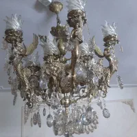 لوستر برنجی مدل فرشته ۱۲ شعله