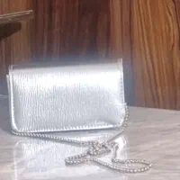 کیف مجلسی رنگ نقره ای دارای بند بلند|کیف، کفش، کمربند|کرمانشاه, |دیوار