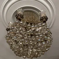 لوستر تمام برنز کریستال شامپاینی لاله آلمانی