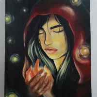 تابلو رنگ روغن/ دختر کبریت فروش