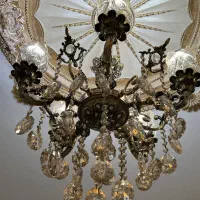 ۱ لوستر ۸شاخه دوشعله برنجی ۲تا ۵ شاخه|لوستر و چراغ آویز|ری, هاشمآباد|دیوار