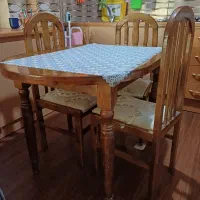 میز نهار خوری چوبی ۴ نفره|میز و صندلی غذاخوری|کرج, شهرک شهرداری|دیوار