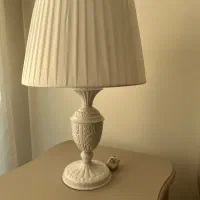 دو عدد آباژور سفید|چراغ خواب و آباژور|همدان, |دیوار