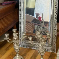 آینه و شمعدان برنج