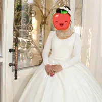 لباس عروس تمام ساتن|لباس|کلاله, |دیوار