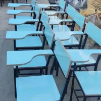 میز صندلی انتظارآموزشی دانشجویی ام دی اف فیروزه ای