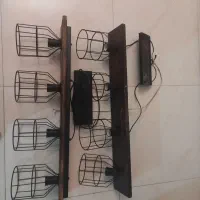 لوستر چوب فلز توری|لوستر و چراغ آویز|تهران, بریانک|دیوار