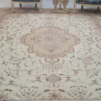 فرش ۱۲ متری کرم قهوه ای بسیار زیبا