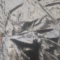پارچه مخمل آینه ای طوسی