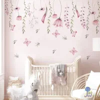 برچسب دیواری ریسه گل کد 1616