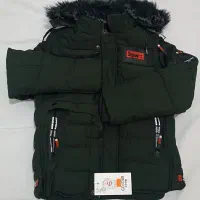 کاپشن پسرانه 4Xزمستانی رنگ سبزتیره