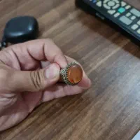 انگشتر نقره با سنگ عقیق