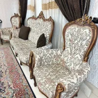 فروش مبل 9 نفره تمام چوب گردو|مبلمان خانگی و میز عسلی|شیراز, شهرک امیر کبیر|دیوار