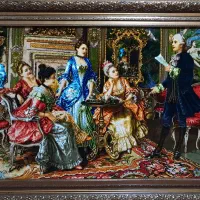 تابلوفرش دستبافت/تابلو فرش شاعر جوان سایز بزرگ