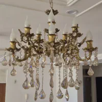 لوستر برنز  ۵ شاخه دوبل|لوستر و چراغ آویز|ملایر, |دیوار