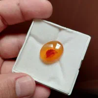 ۵ عدد عقیق یمنی زعفرانی