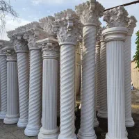 ستون قاشقی مارپیچی ساده سرستون نگین دار قوچی|مصالح و تجهیزات ساختمان|چهارباغ, |دیوار