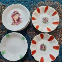 نعلبکی قدیمی نوستالوژی گل سرخی|کلکسیون اشیاء عتیقه|محلات, |دیوار